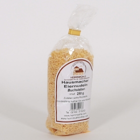 Ein Päckchen Hausmacher Eiernudeln Buchstaben 250g