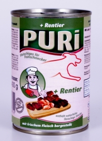 Puri Fleisch + Rentier für Hunde