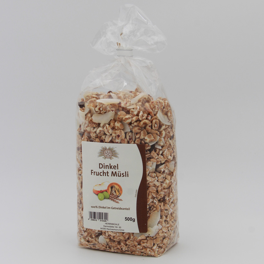 HERRNMÜHLE Shop - Herrnmühle Dinkel Frucht Müsli 500 g (9,00 EUR/1 kg)