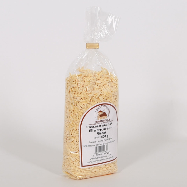 Ein Päckchen Hausmacher Eiernudeln Risoni 500g