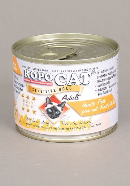 Ropo Cat Sensitive Gold -  feinste Pute pur mit Kartoffeln 200 g