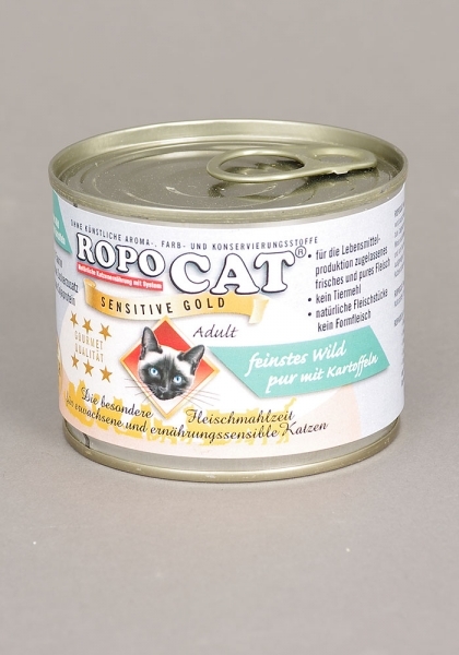 Ropo Cat Sensitive Gold -  feinstes Wild mit Kartoffeln 200 g