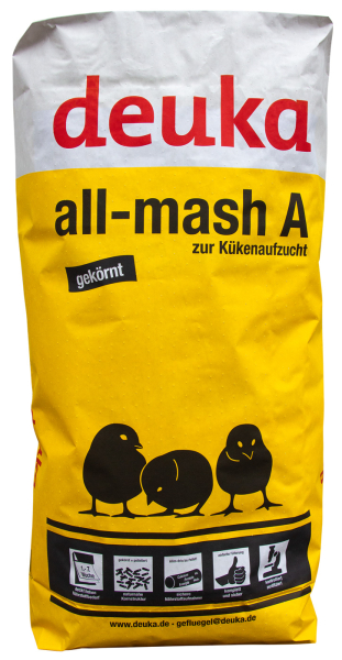Ein Sack  deuka All-mash A gekörnt ohne Cocc.